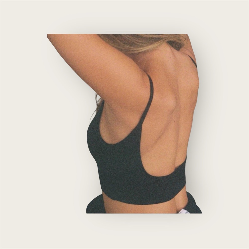 Joah Brown Black Low-Back Bra